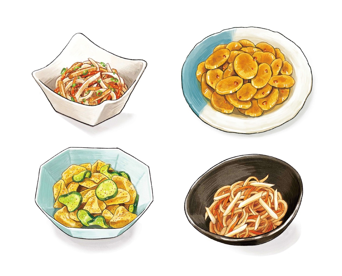 2020年fu6月号第二特集「今日のおそうざい」イラスト